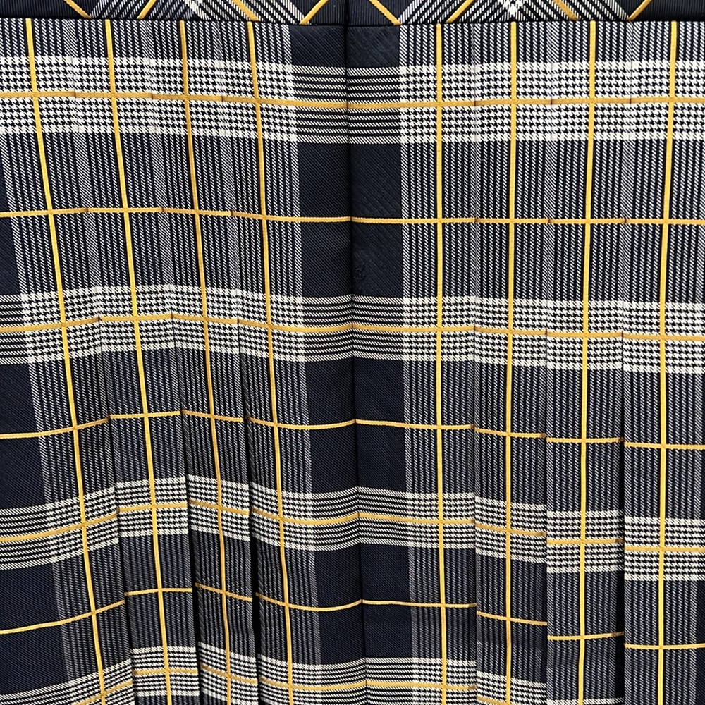 Navy Check Burberry Pleated Dress NWT Size 2 - Picture 8 of 11